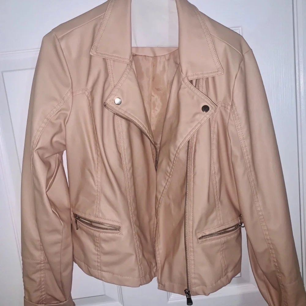 Zip up faux leather moto jacket - Picture 2 of 5